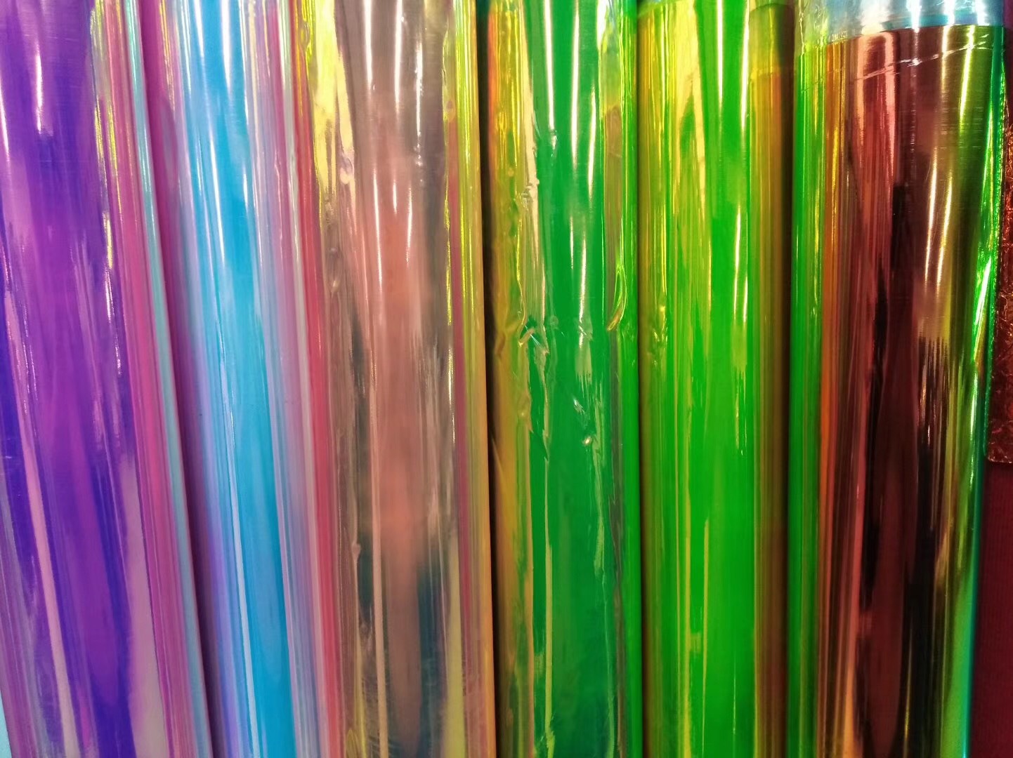 幻彩pVC镭射TPU软胶底果冻0.5mm人造革PVC箱包手袋 玩具 电子产品