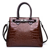 Fashionable lock, one-shoulder bag, crocodile print