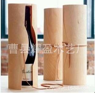 Красная вина деревянная коробка сингл -поддержанная креативная красная деревянная деревянная кожаная коробка для винной коробки с коробкой с медом