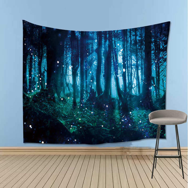 厂家直销植物挂毯树木装饰家居装饰挂布电视背景强挂毯画支持定制|ru