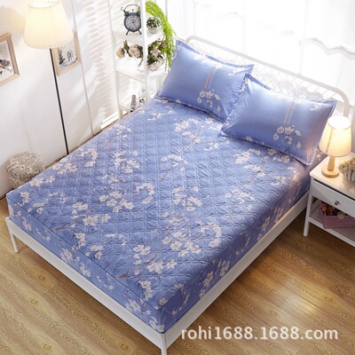 厂家直销 2018新款防滑印花床笠床垫套 透气床罩全棉夹棉床笠批发|ms