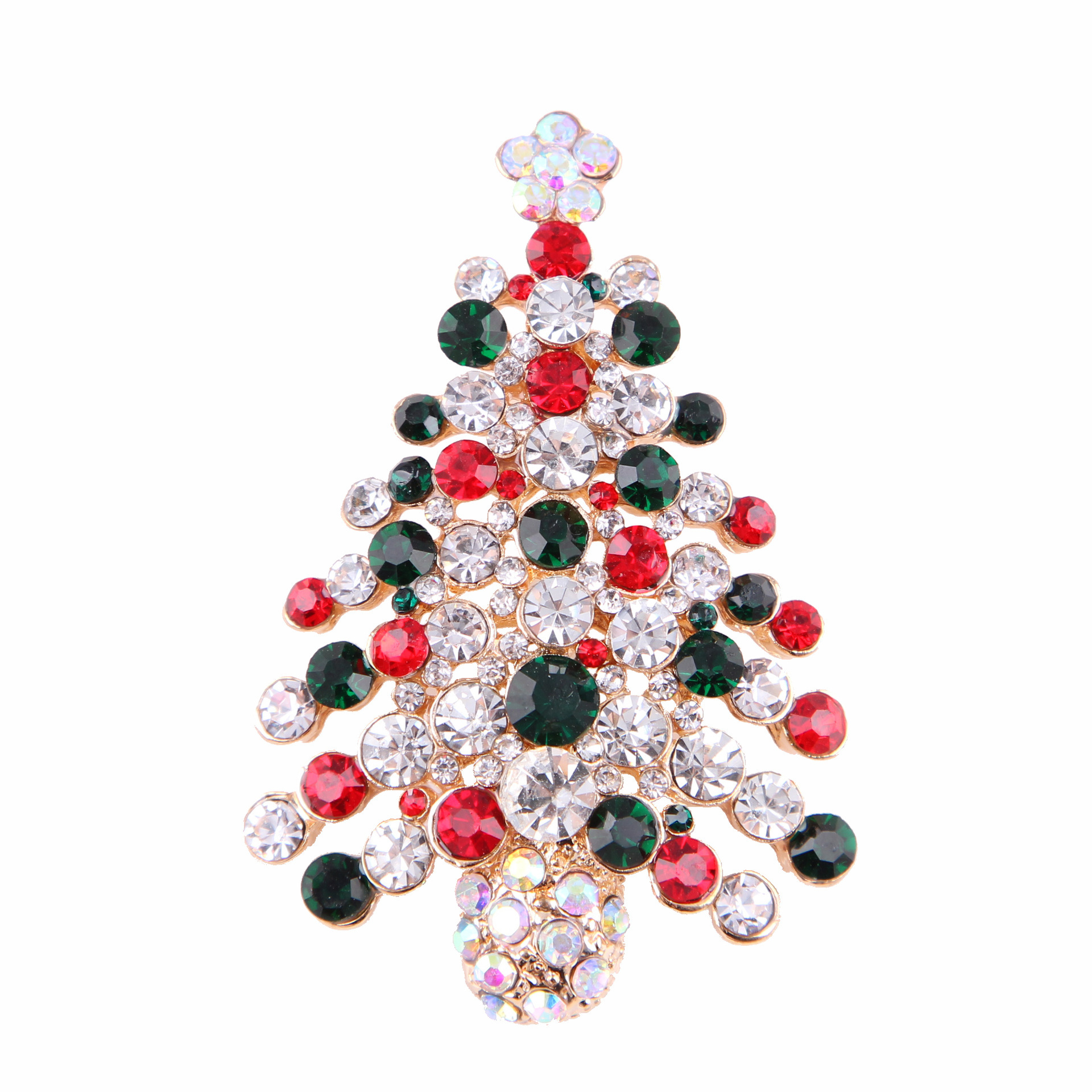 Fashion Christmas Tree Elk Alloy Plating Rhinestones Women's Brooches display picture 1