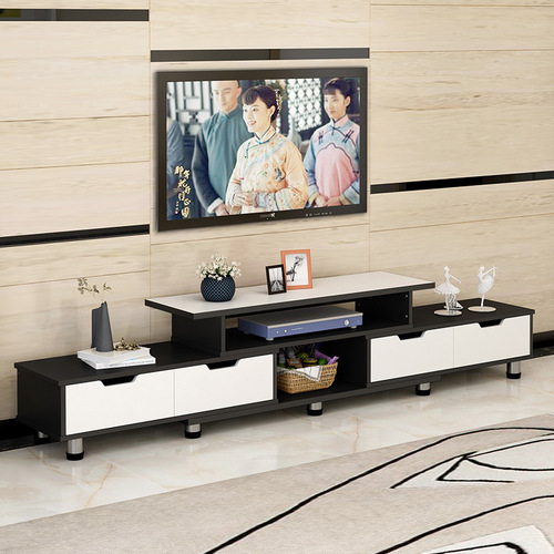 Factory direct sales simple modern TV cabinet multi-functional living room TV cabinet retractable small apartment cabinet