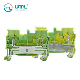 尤提乐 笼式弹簧接线端子ST2.5-PE_接地线零线端子排JUT3-2.5PE