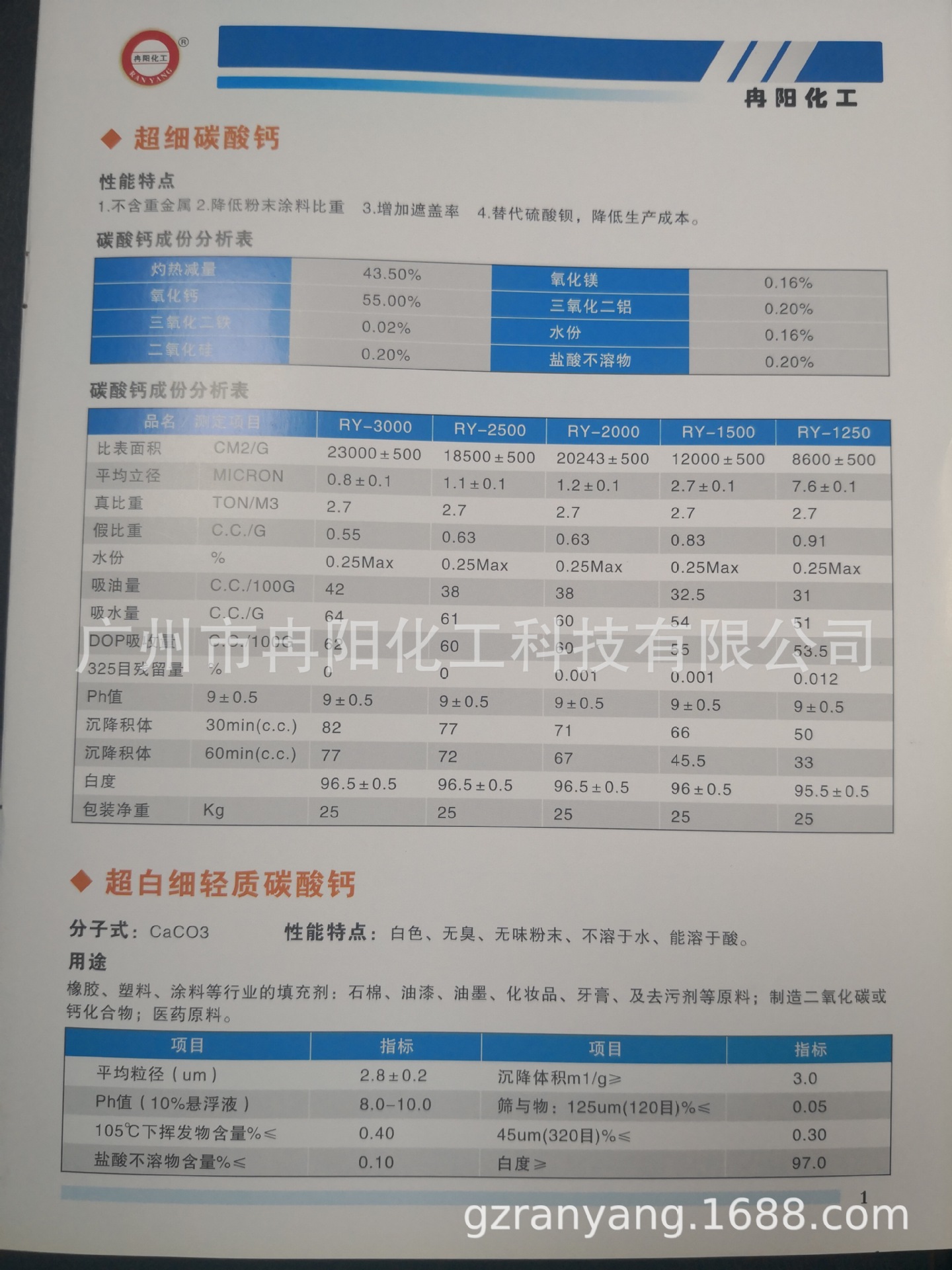 超微细活性重钙800目
