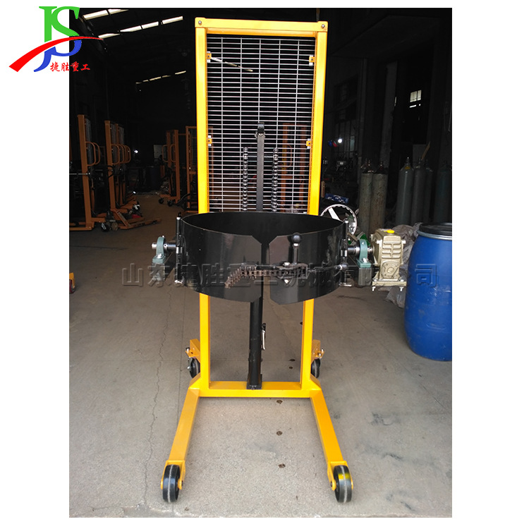 脚踏式润滑油油桶运油车 400吨载重罐装油桶提升机 手推式堆高车