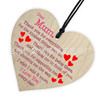 Wooden painted pendant for St. Valentine's Day heart shaped, Birthday gift