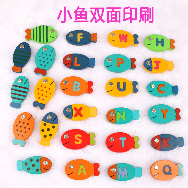 Children play house kitten Fish Game baby scratch fishing desktop Montessori Early Education educational wooden toys
