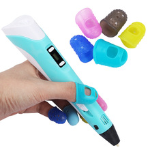 3D打印笔隔热指套 硅胶分离手指套 3D pen儿童保护指套跨境供应新