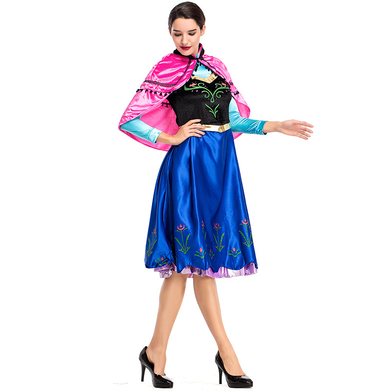  halloween Cosplay fairy tale princess Anna ice snow princess dress costume nihaostyles wholesale halloween costumes NSPIS81922