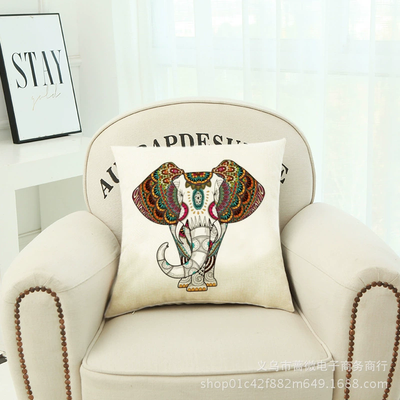 Cartoon summer pillow, fresh seat, sofa, pillowcase