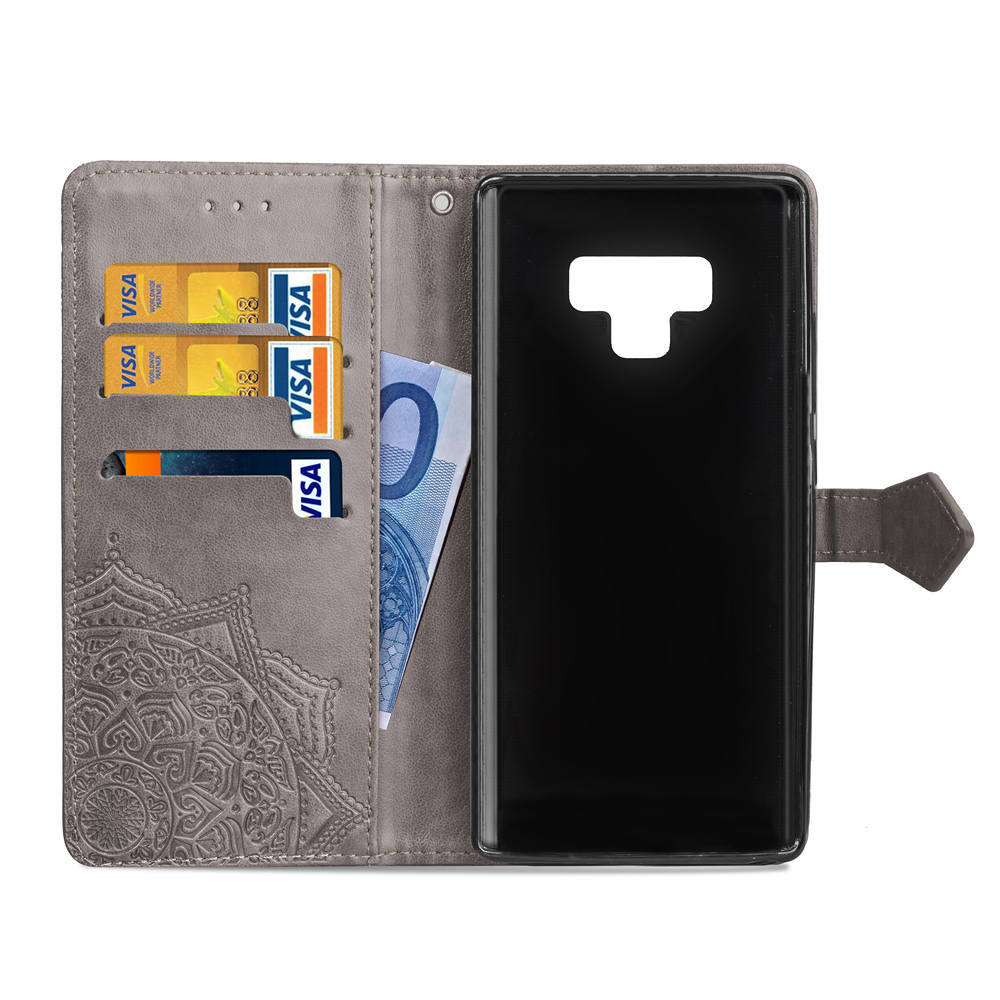 Mandala Embossed Leather Wallet Phone Case For Iphone 16_voghion.com