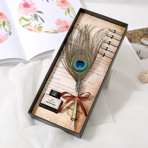 Quill Pen Set LOGO Manufacturer Business Gift Dip Pen Teacher's Day Birthday Gift Pen Set Pen