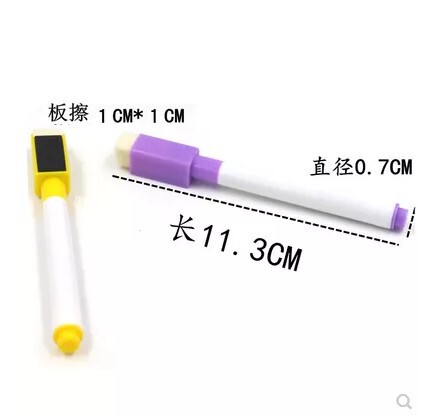 Factory Direct Sale Magnetic Colored Dry-Erase Markers with Brushes, Washable and Reusable Whiteboard Pens, Whiteboard Accessories, Wholesale