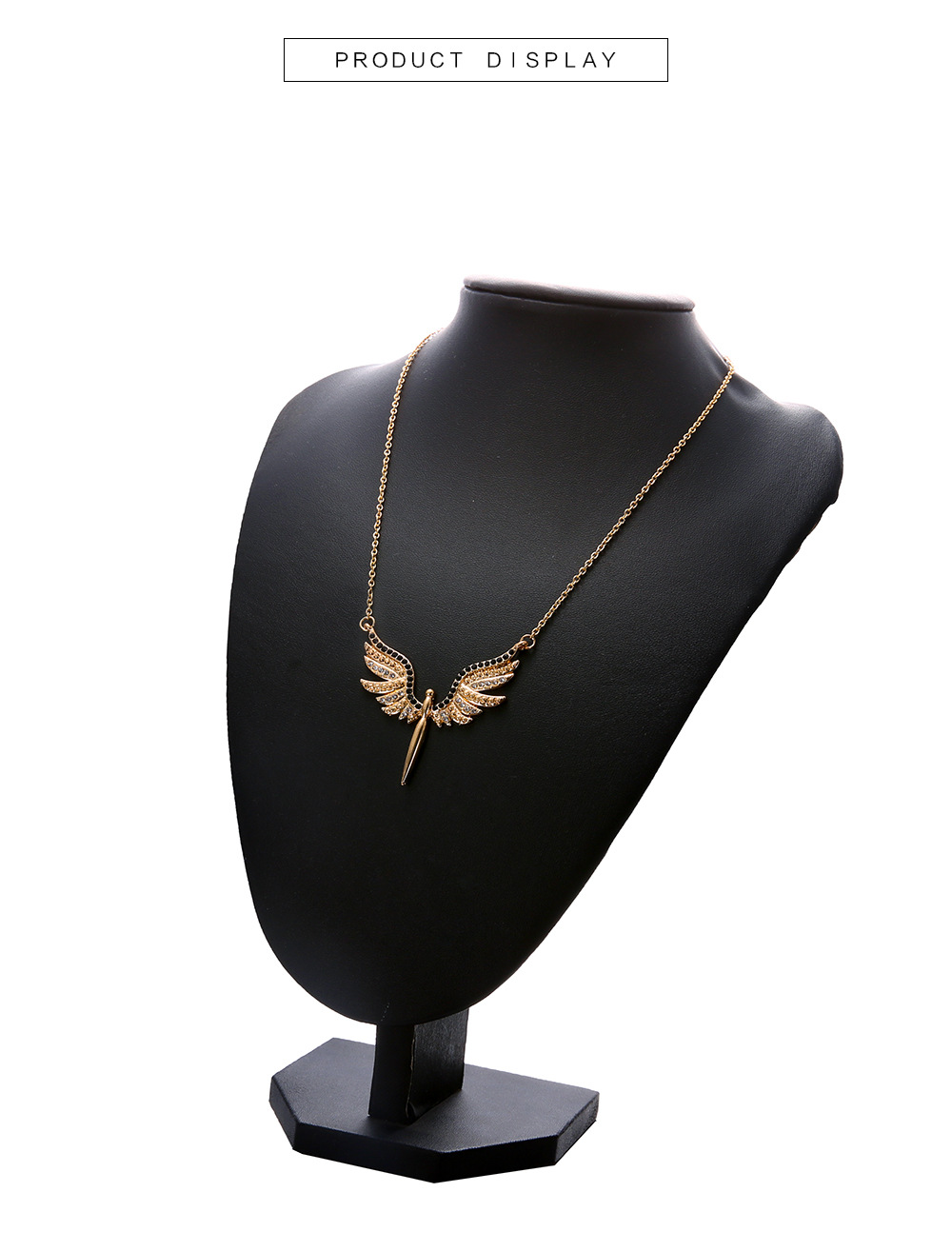 Europe Et Amérique Creative Strass Angel Wings Guardian Collier Chaîne Clavicule display picture 6