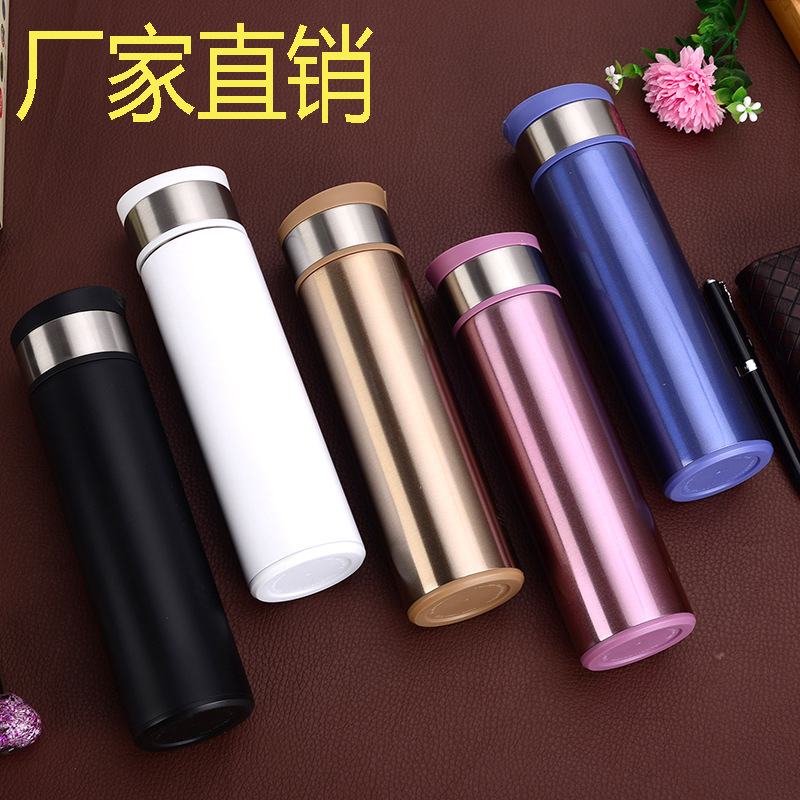 Creative Cups 304 Stainless steel vacuum cup men and women convenient vehicle Water cup gift customized logo Lettering of cups