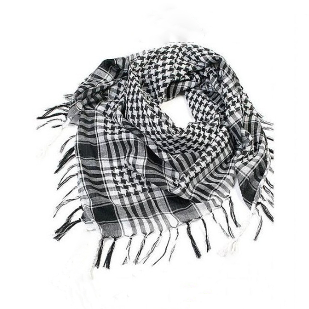 Unisex Fashion Lattice Cotton And Linen Tassel Cotton Linen Scarves display picture 2