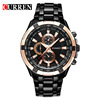 Men's watch, steel belt, waterproof dial, quartz watches, European style