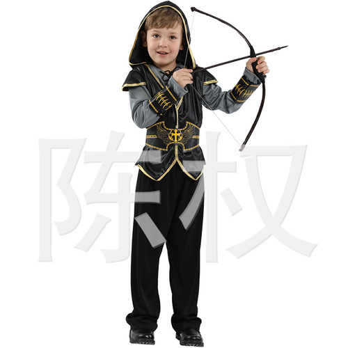 Halloween children's performance costumes, kindergarten stage role Indian prince costume B-0206 cosplay hunter costume