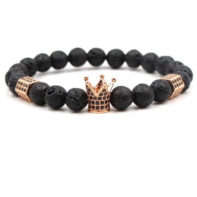 Golden black zirconium, elastic bracelet, Aliexpress, micro incrustation, pink gold
