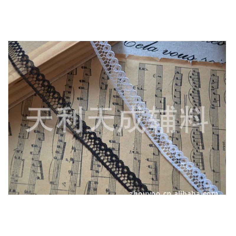 热销批发高品质1.2CM蕾丝花边辅料　方布/童装裙子边角花边
