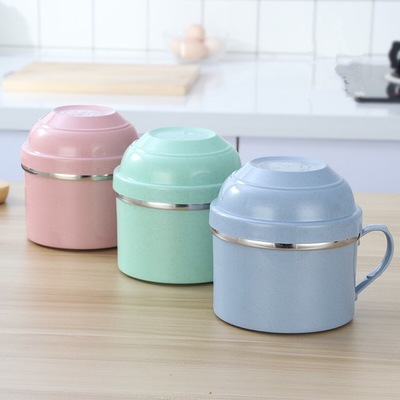 不锈钢快餐杯 多层保温饭盒北欧饭盒分格泡面碗日式饭盒便当盒|ms