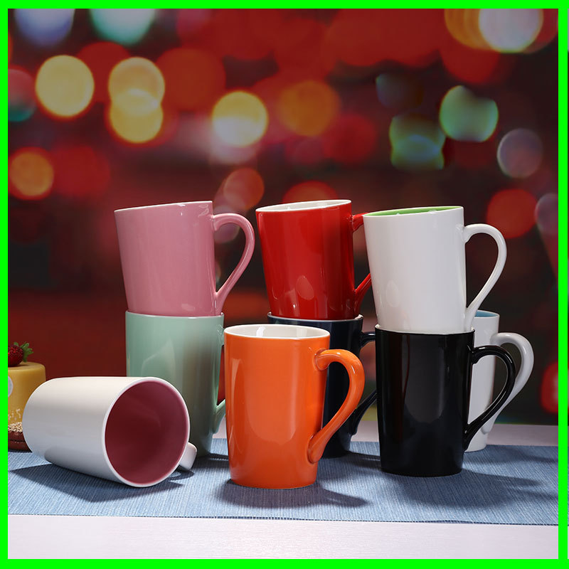 实用内彩陶瓷杯 创意实用陶瓷杯 供应马克杯定制内彩陶瓷杯 批发