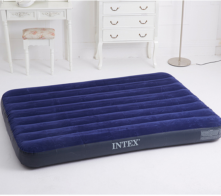 Reunindo e Listra Cama de ar Colchão de ar Esteira de Acampamento Intex Dupla Pessoa Uso Aumentada Esteira Inflável 68759 152*203*22 cm 9 Esporte e Lazer