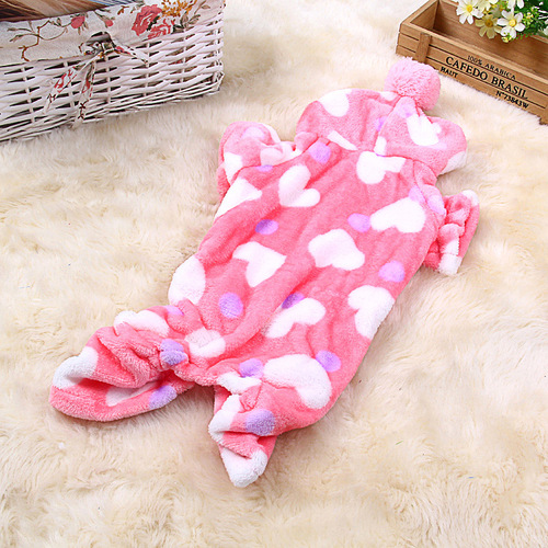 Direct Manufacturer Sale Pet Clothes Dog Clothing Winter Coat Warm Four-Legged Plush Coat - Brown Leopard Pattern Teddy Cute Pet Outfit