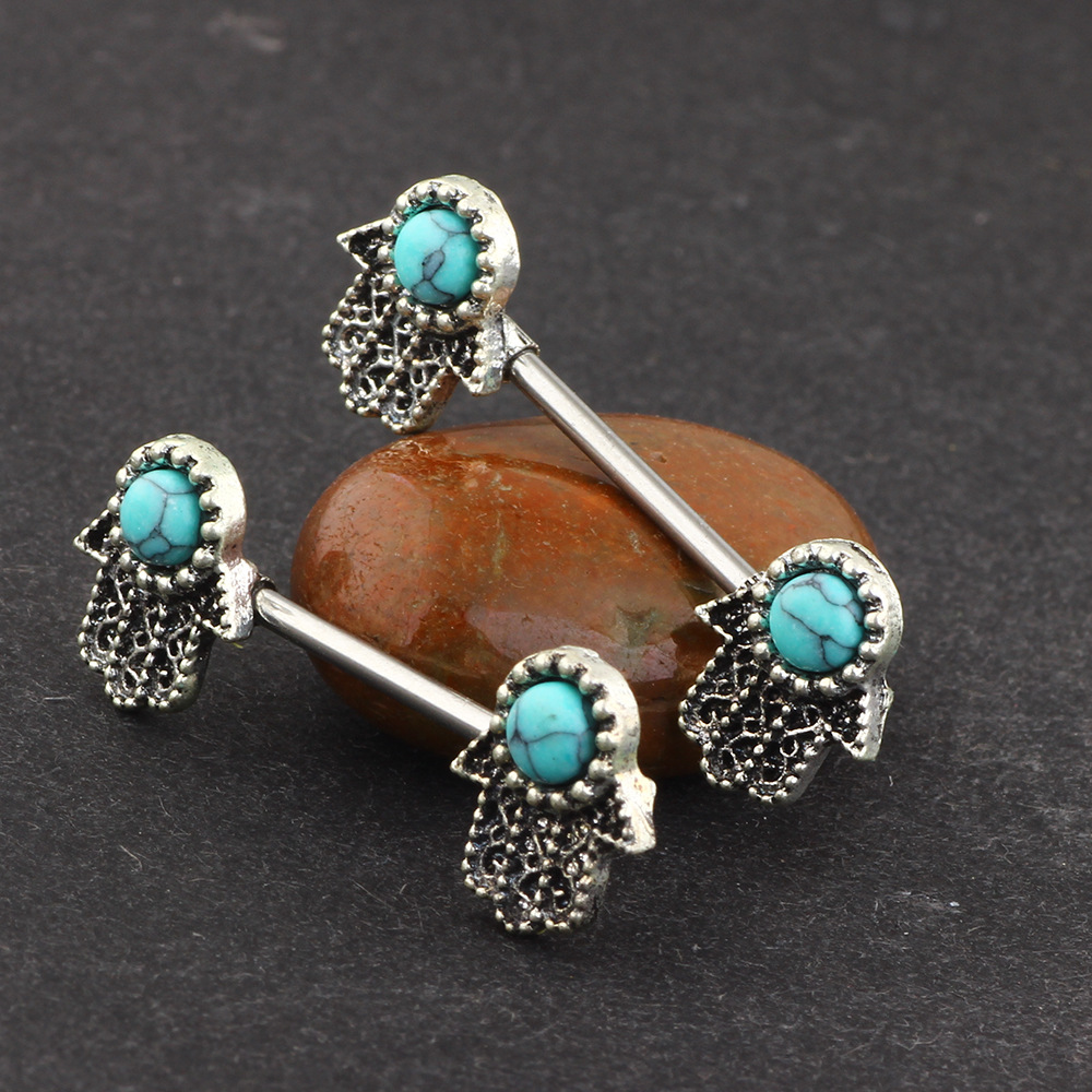 Labret piercing jewelry detail image