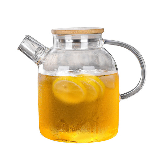 Factory direct sales, large capacity thickened glass cold kettle, heat-resistant glass cold kettle, juice bottle, cool white kettle