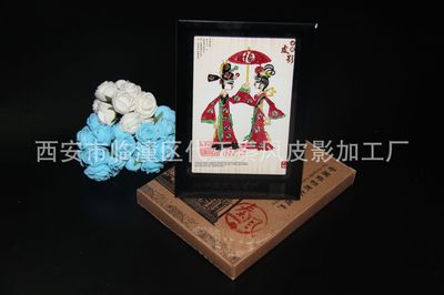 皮影小水晶框才子佳人送老外送朋友高端大气上档次|ru