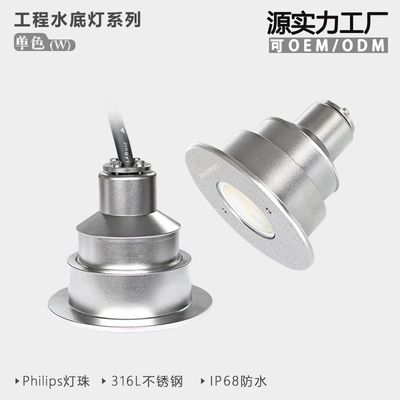 led水底喷泉灯泳池SPA 316L不锈钢 IP68防水LWP-103A|ms