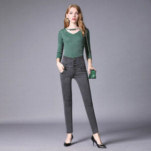 Winter Elastic Pencil Pants Women’s Jeans