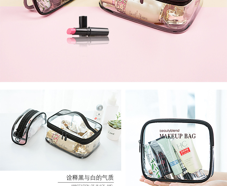 Simple Visual Transparent Cosmetic Bag Wholesale Nihaojewelry display picture 18