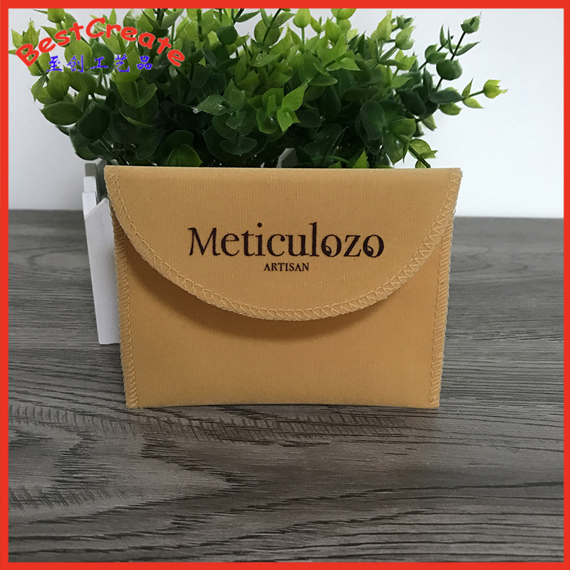 Double-sided flannel envelope flap bag lock tight edge snap seal bag dust-proof wallet bag low price factory direct sale