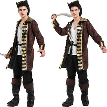 万圣节cosplay服装成人男款舞台演出服 骷髅海盗服M-0161海盗服