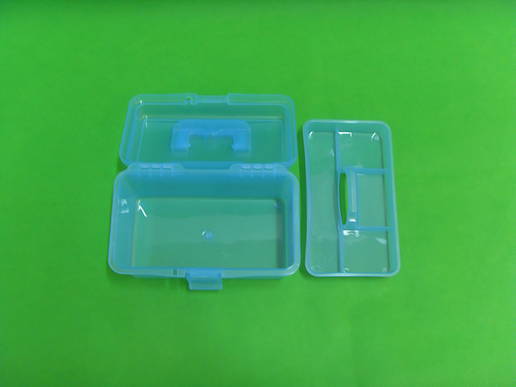 厂家直销专业材质8.5寸透明工具塑料两层收纳箱G561-2首饰盒