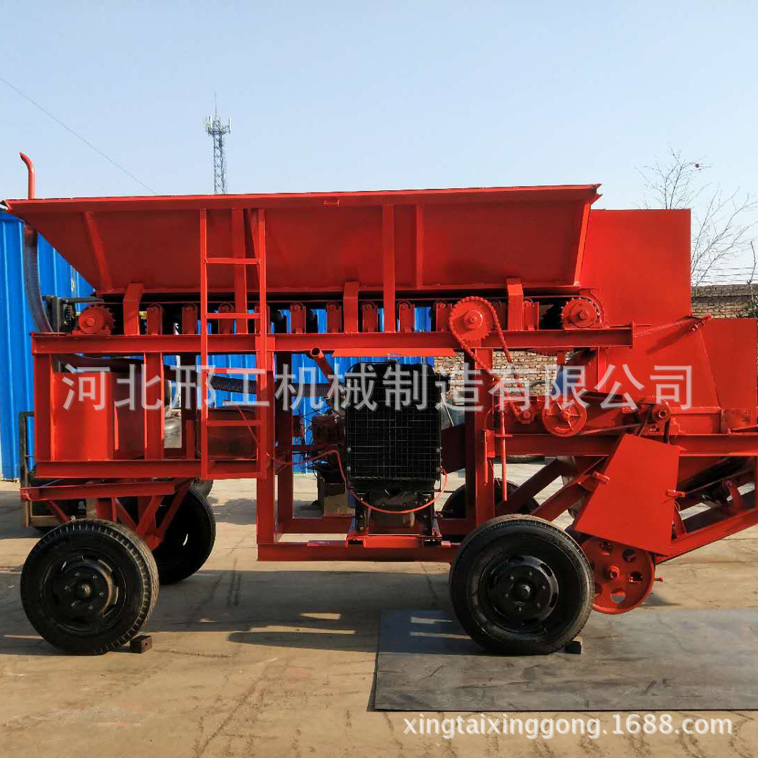 邢工移动粉碎机建筑垃圾破碎机鹅卵石制砂机简易版移动破碎站定制