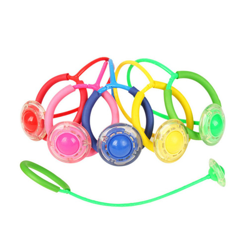 New Flashy Bounce Ball Children's Toy, Adult Rotating Jump Ring Fitness QQ Single-Leg Swinging Ball