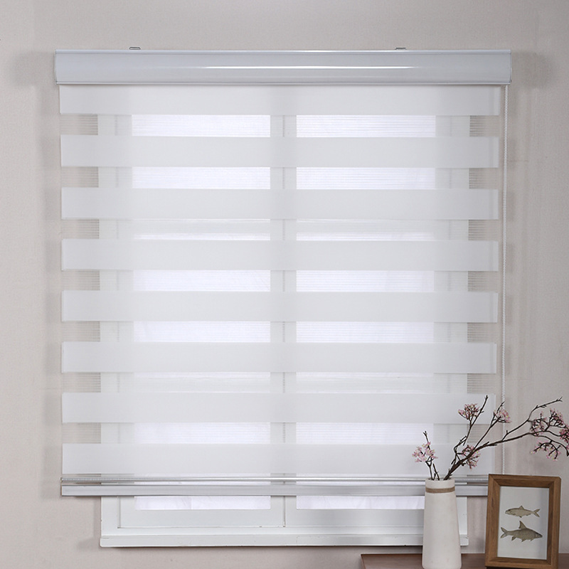 Supply and sales monochrome Venetian blind vertical curtain tear-resistant roller shutter lifting double-layer soft gauze curtain UV-proof Supply and sales monochrome Venetian blind vertical curtain tear-resistant roller shutter lifting double-layer soft gauze curtain UV-proof
