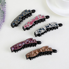 工厂直销2019时尚新款镶钻香蕉夹韩版个性时尚新娘头饰 一件代发