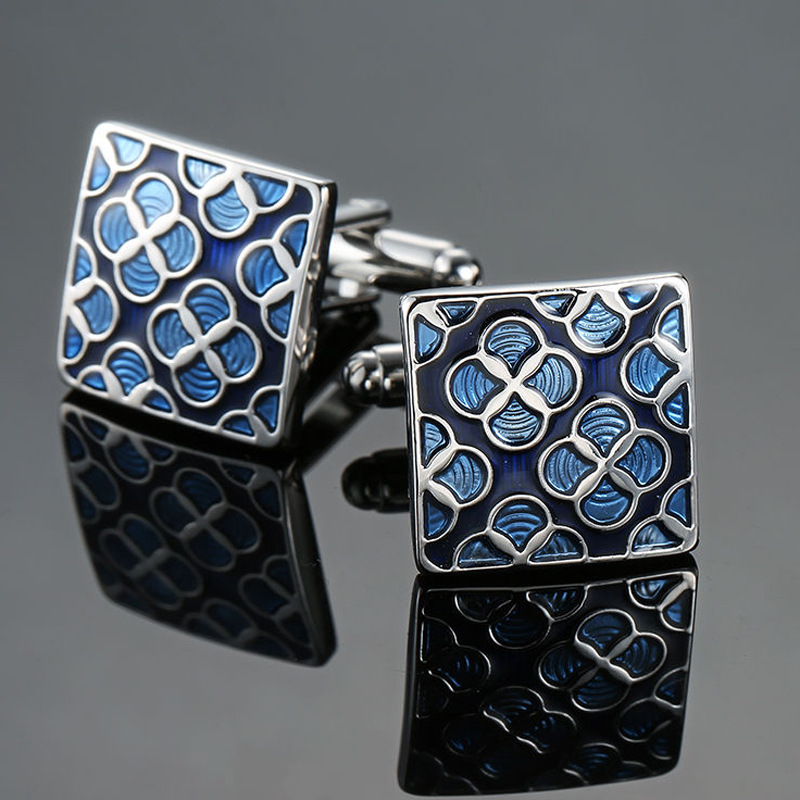 Business Geometric Copper Plating Men's Cufflinks display picture 1