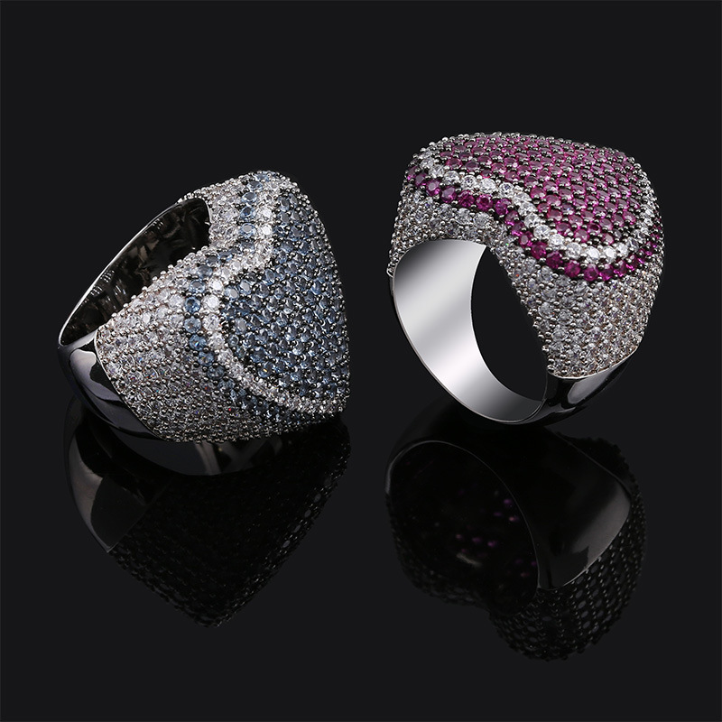 2021 Luxury Designer Jewelry Mens Rings Hip Hop Jewelry Iced Out