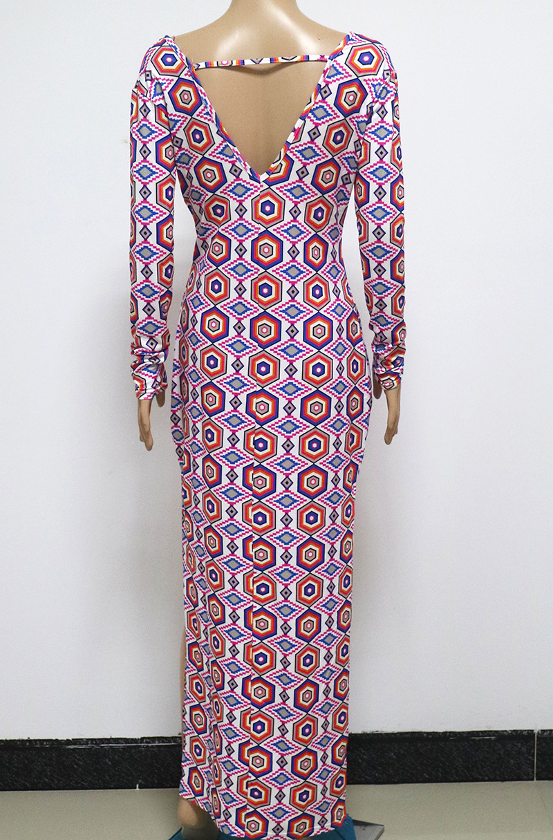 Asymmetrical Sexy Dress Unique Print Evening Wear Nightclub Style Wholesale Available private label