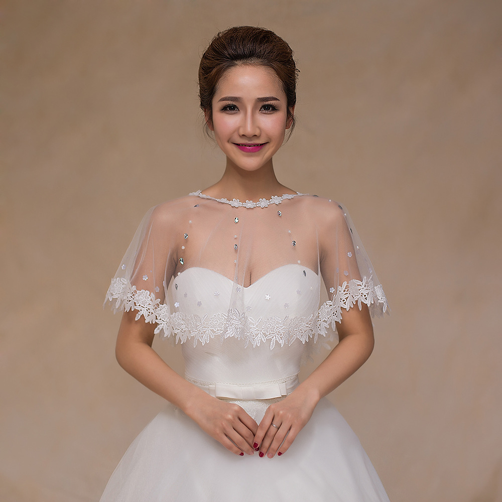 white summer thin cloak for bride