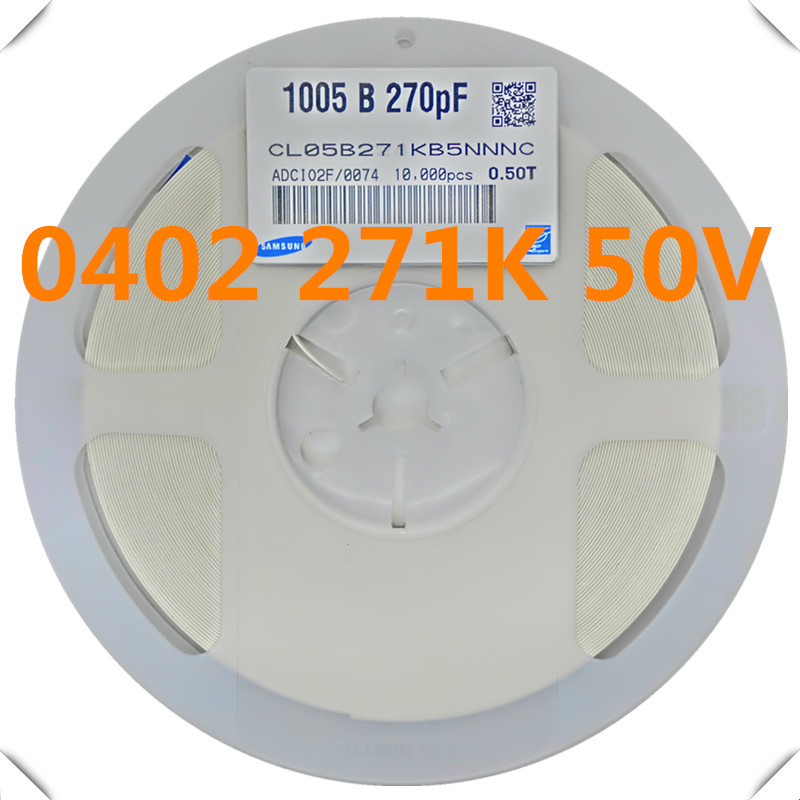 CC0402KRX7R9BB271 电容 0402 271K 50V X7R ±10% 270PF