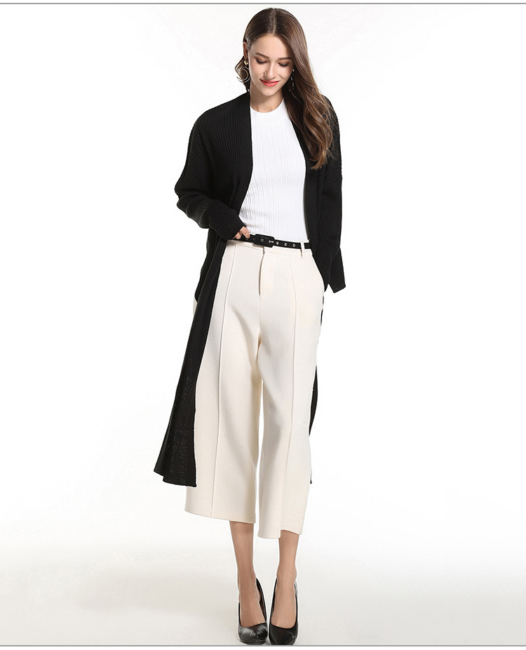 irregular long-sleeved knitted cardigan jacket NSYH22100