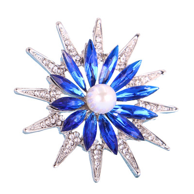 韩版创意高亮珍珠米字亚克力星星胸针金属花朵别针时尚情侣佩饰|ms