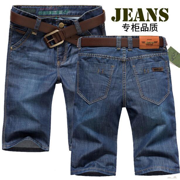 Casual Loose Seven-point Dad Middle-aged and Elderly Half 40-year-old 5-point 50 Denim Shorts 60 Summer Men's Middle-aged Thin